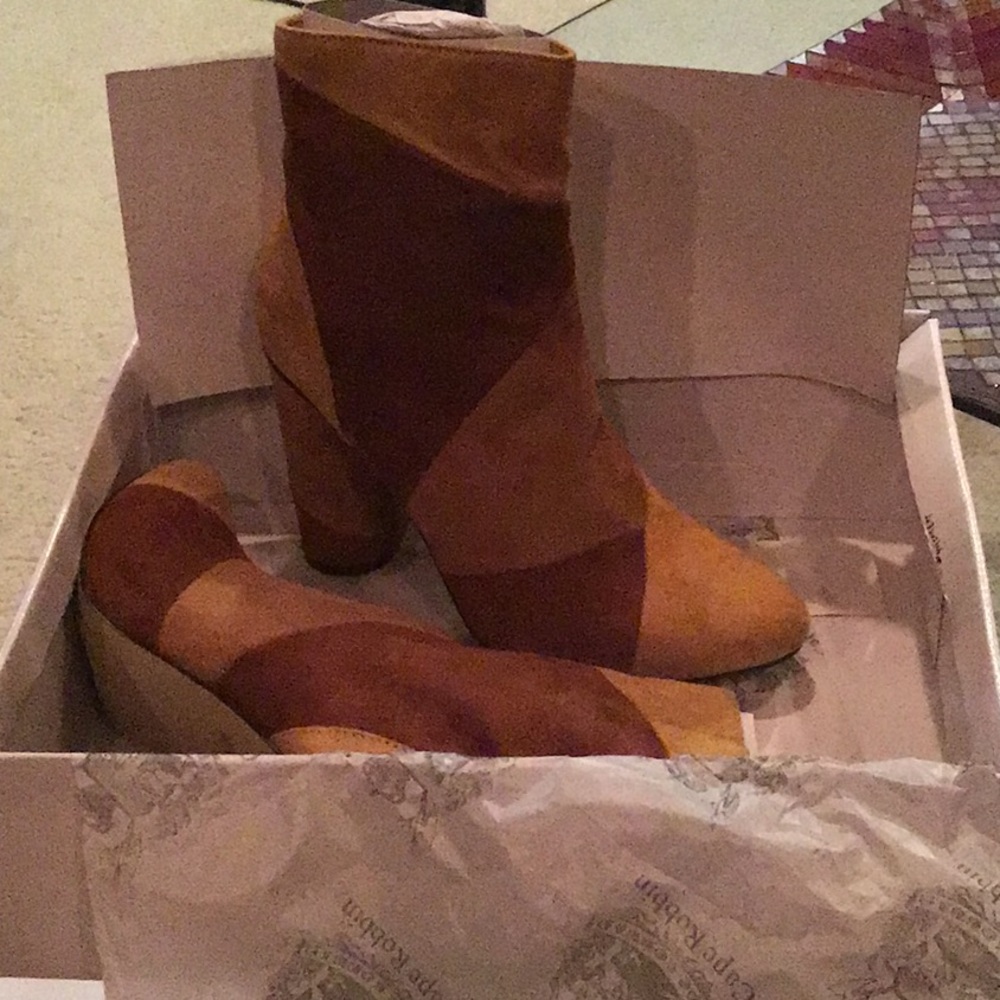 Brand new vegan suede booties